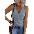 Womens V Neck Tank Tops Summer Ribbed Sleeveless by DailySale