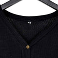 Womens Waffle Knit Tunic Blouse Tie Knot Henley Tops by DailySale