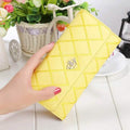 Womens Wallets Purses Plaid PU Leather Long Wallet Hasp Phone Bag by DailySale
