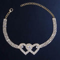 Women's White Ankle Bracelet Chandelier Heart by DailySale