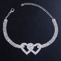Women's White Ankle Bracelet Chandelier Heart by DailySale