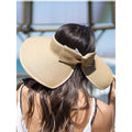 Women's Wide Brim Roll-up Straw Sun Hat Sun Visor by DailySale