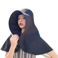 Women's Wide Brim Shawl Sun Hat with Neck Cover by DailySale