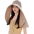 Women's Wide Brim Shawl Sun Hat with Neck Cover by DailySale