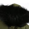 Women's Winter Coat Warm Thick Black Fleece Lined Wide Furry Hood Parka by DailySale