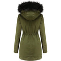 Women's Winter Coat Warm Thick Black Fleece Lined Wide Furry Hood Parka by DailySale