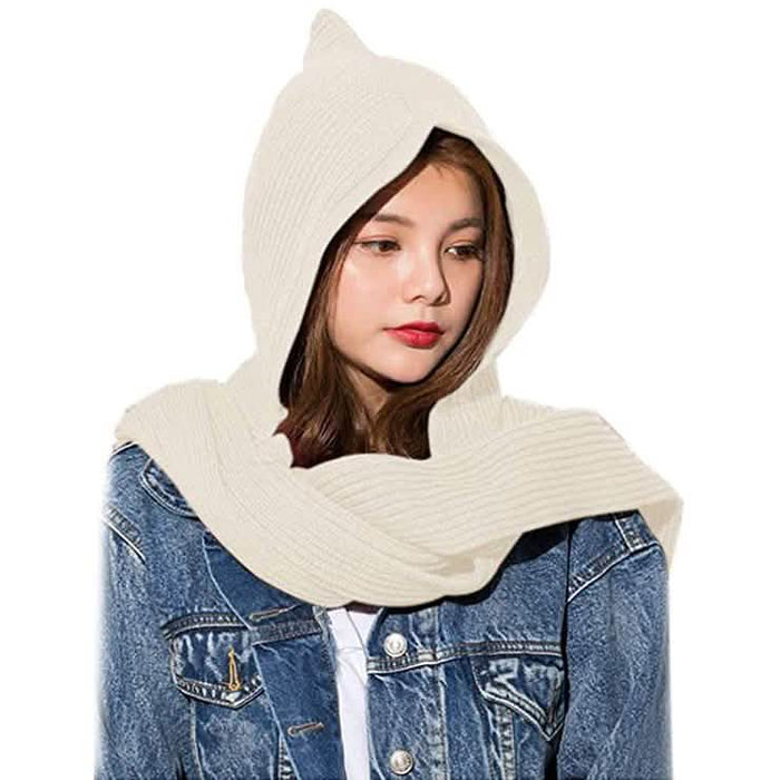 Women's Winter Knitted Hooded Long Scarf by DailySale