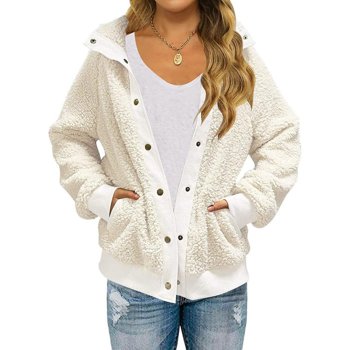Womens Winter Sherpa Fleece Button Jacket Coat by DailySale