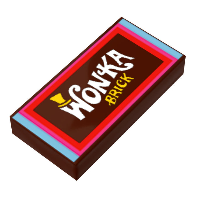 Wonka Brick Candy Bar 1x2 Tile by B3 Customs