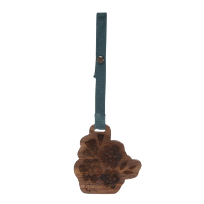 wood doll | flowers pewter by Finn + Emma