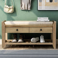 Wood Storage Bench with 2 Drawer Shoe Rack by DailySale