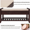 Wood Storage Bench with 2 Drawer Shoe Rack by DailySale