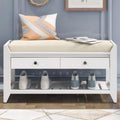 Wood Storage Bench with 2 Drawer Shoe Rack by DailySale