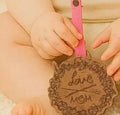 wood stroller toy | love mom by Finn + Emma