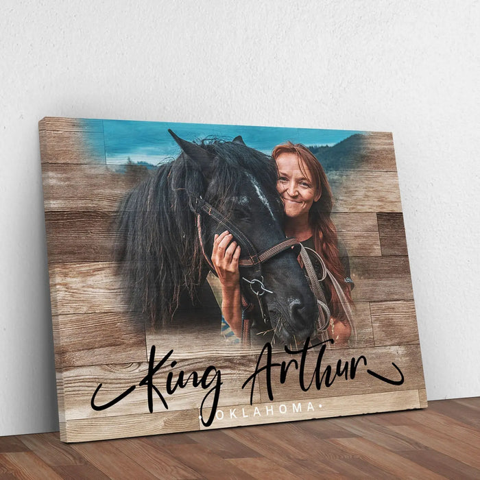 Wooden Animal Portrait Sign | Personalized Canvas Wall Art by Tailored Canvases