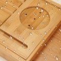 Wooden Bathtub Tray with Wine Glass Slot Phone Tray Book Holder by DailySale