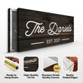 Wooden Family Name Sign by Tailored Canvases