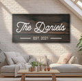 Wooden Family Name Sign by Tailored Canvases