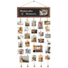 Wooden Hanging Picture Frame Display String Ropes with 30 Clips Writable Blackboard