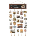 Wooden Hanging Picture Frame Display String Ropes with 30 Clips Writable Blackboard by DailySale