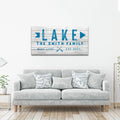 Wooden Lake Arrow Sign by Tailored Canvases