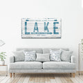 Wooden Lake Arrow Sign by Tailored Canvases