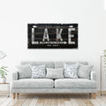 Wooden Lake Arrow Sign by Tailored Canvases