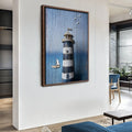 Wooden Lighthouse Coastal Wall Art III by Tailored Canvases