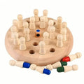 Wooden Memory Match Game - Educational Chess Puzzle for Kids & Adults by DailySale