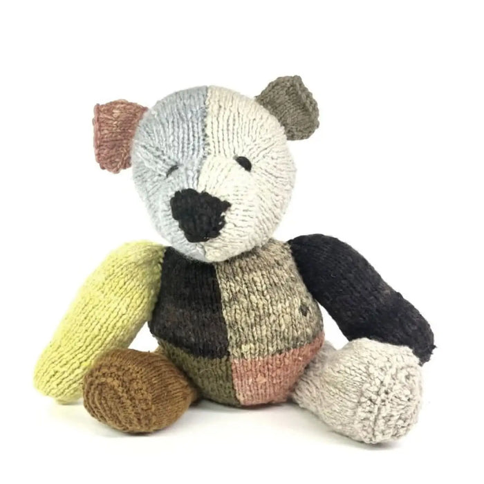 Wool Knit Buddy | Dee the Patchwork Bear by Finn + Emma