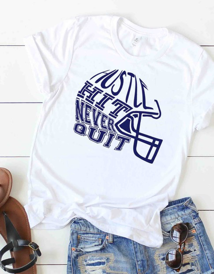 Hustle Helmet Graphic Tee by Boutique 23