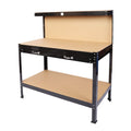 Work Benches for Garage Shop Work Station Tools Table with Peg Board and Drawers by DailySale