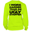 Work Harder - Long Sleeve Hi-Vis T-Shirt