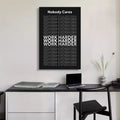Work Harder Motivational Wall Sign by Tailored Canvases
