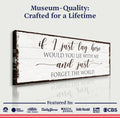 Would You Lie With Me And Just Forget The World Sign by Tailored Canvases