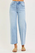 Wrenley Tummy Control High Rise Crop Wide Leg Jeans by Boutique 23