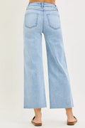 Wrenley Tummy Control High Rise Crop Wide Leg Jeans by Boutique 23
