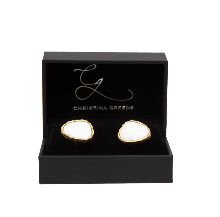 Men's Cufflinks Set - Pearl by Christina Greene