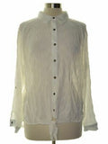 Style & Co. Button-Down Tie-Hem Cotton Top, White, XL by Vanessa Jane