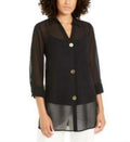 Alfani Chiffon Three-Button Tunic by Vanessa Jane