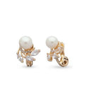 Anne Klein Cubic Zirconia & Imitation Pearl E-z Comfort Clip-on Earrings by Vanessa Jane