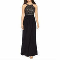 Nightway Lace Solid Sleeveless Halter Full-Length Evening Dress, Size 10 by Vanessa Jane
