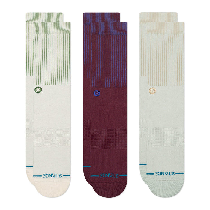 Stance Icon Pop 3-Pack Crew Socks - Canvas by Swell-O-Phonic