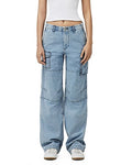 Rag and Bone Nora High Rise Wide Leg Cargo Jeans in Lakeside, Size 30 by Vanessa Jane