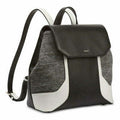 DKNY Jade Flap Black Leather Backpack by Vanessa Jane