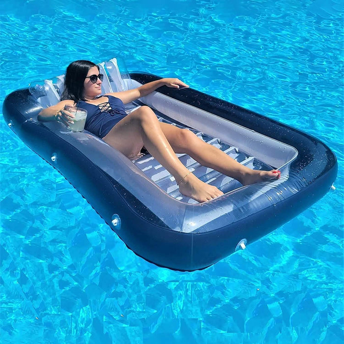 XL Floating Pool Bed, Inflatable Water Lounger Raft by DailySale