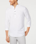 I.n.c. Mens Four-Button Linen Shirt by Vanessa Jane