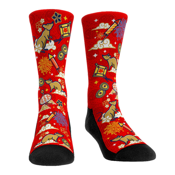 Chinese New Year - All-Over Icon (Year Of The Rat) by Rock 'Em Socks