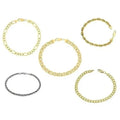 Yellow Gold Cuban, Mariner, Figaro, or Rope Bracelet Gold Filled High Polish Finish by DailySale