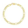 Yellow Gold Cuban, Mariner, Figaro, or Rope Bracelet Gold Filled High Polish Finish by DailySale